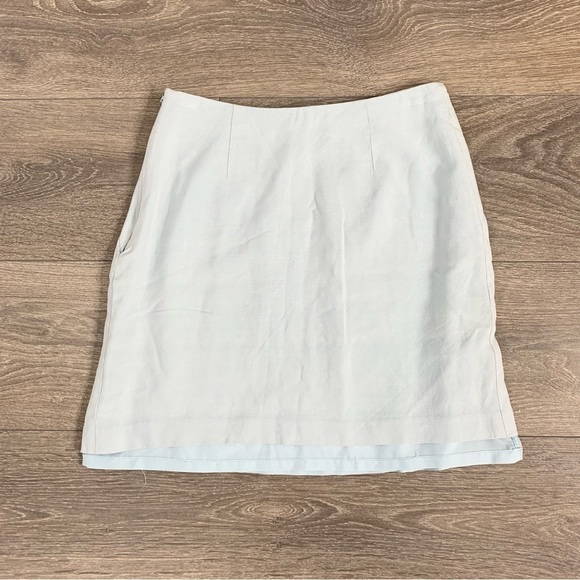 Esprit Women’s Micro Mini Skirt Vintage High rise waist Y2k 2000s Pale Blue - Picture 8 of 12